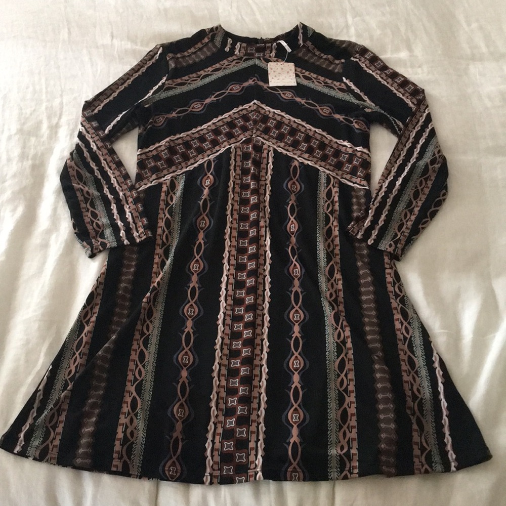 Free People Stella Printed Mini Dress